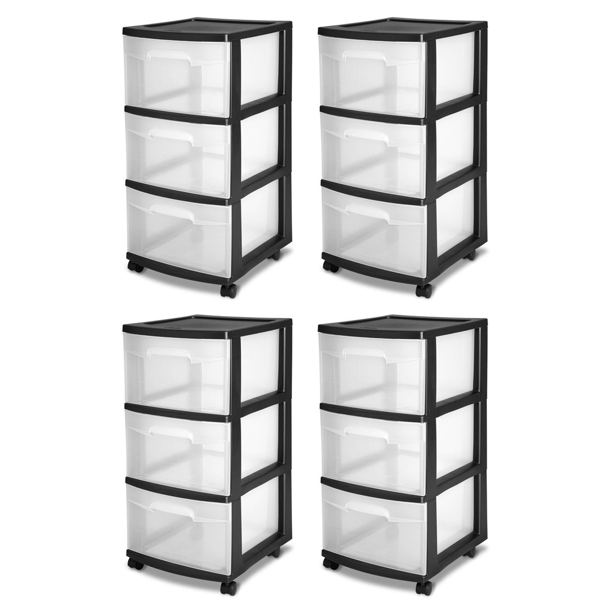 Sterilite 28308002 Home 3 Drawer Wheeled Plastic Storage Container &  Reviews