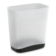 Sterilite 3.3 Gallon Slim Rectangular Trash Can – Gray Plastic Decorative Wastebasket for Bathroom or Office