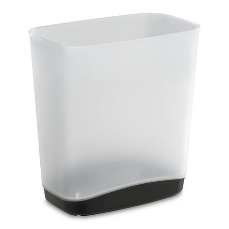 Sterilite 3.3 Gallon Slim Rectangular Trash Can – Gray Plastic Decorative Wastebasket for Bathroom or Office