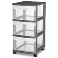 thumbnail image 1 of Sterilite, 3 Drawer Cart, Gray Flannel, 1 of 4