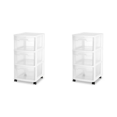 Sterilite 3 Drawer Cart White