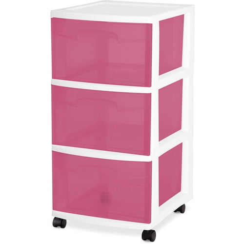 Sterilite 3Drawer Medium Cart, Set of 2