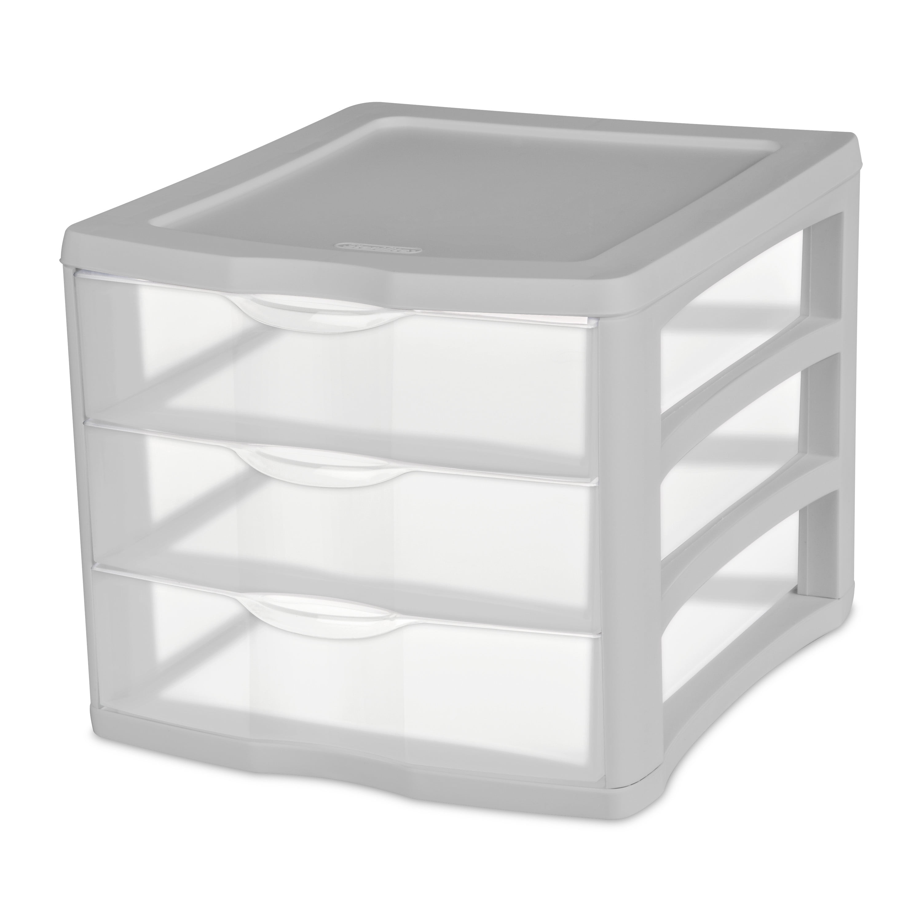 Sterilite Clear Plastic Stackable Small 3 Drawer Storage System, White, (9  Pack), 1 Piece - Kroger