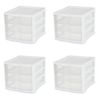 Small Plastic 7 Drawer Desktop Storage System, Mini Organizer Box, Storage  Container(5X7X13), Black