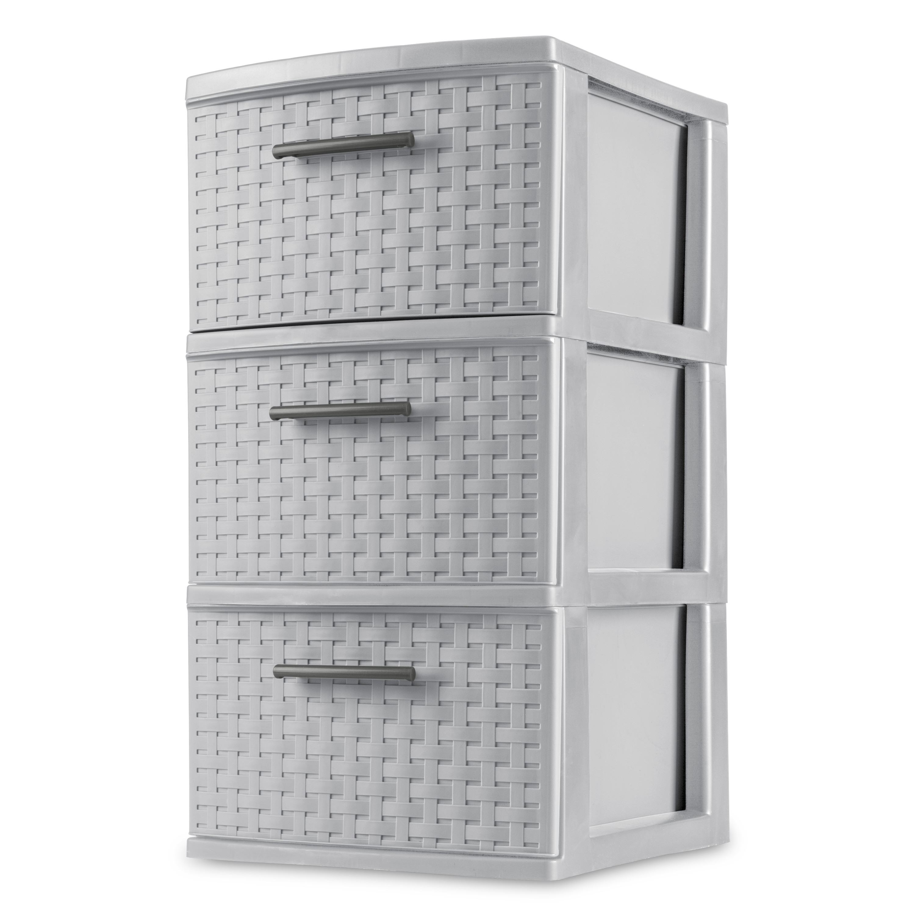 Sterilite 3 Drawer Weave Tower Plastic, Cement - image 1 of 8