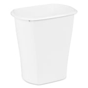 Sterilite Small Bathroom Trash Can, 3 Gallon Plastic Garbage Bucket Bin with No Lid, White