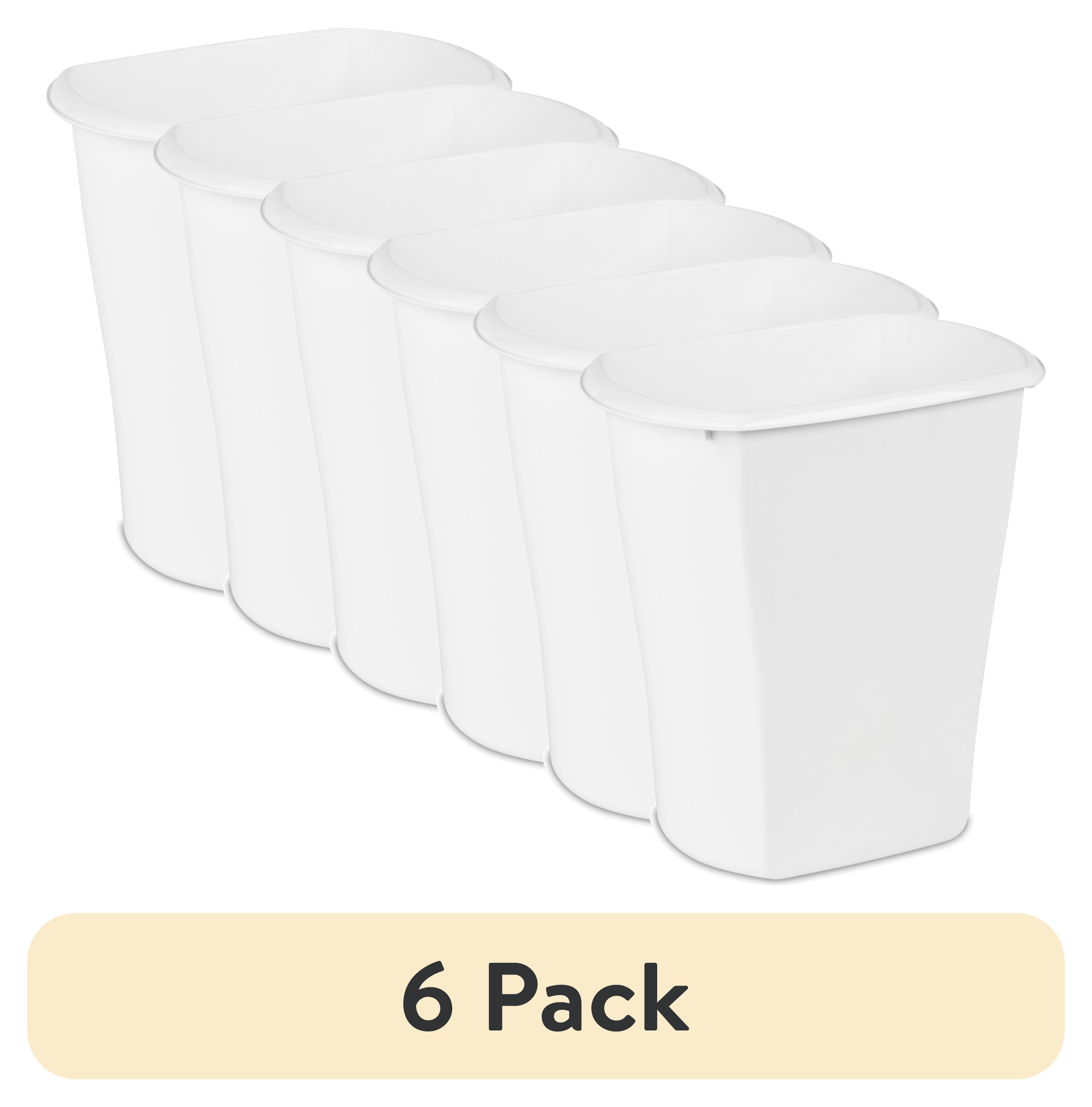 Sterilite 10 Gallon Rectangular Wastebasket – Durable White Plastic