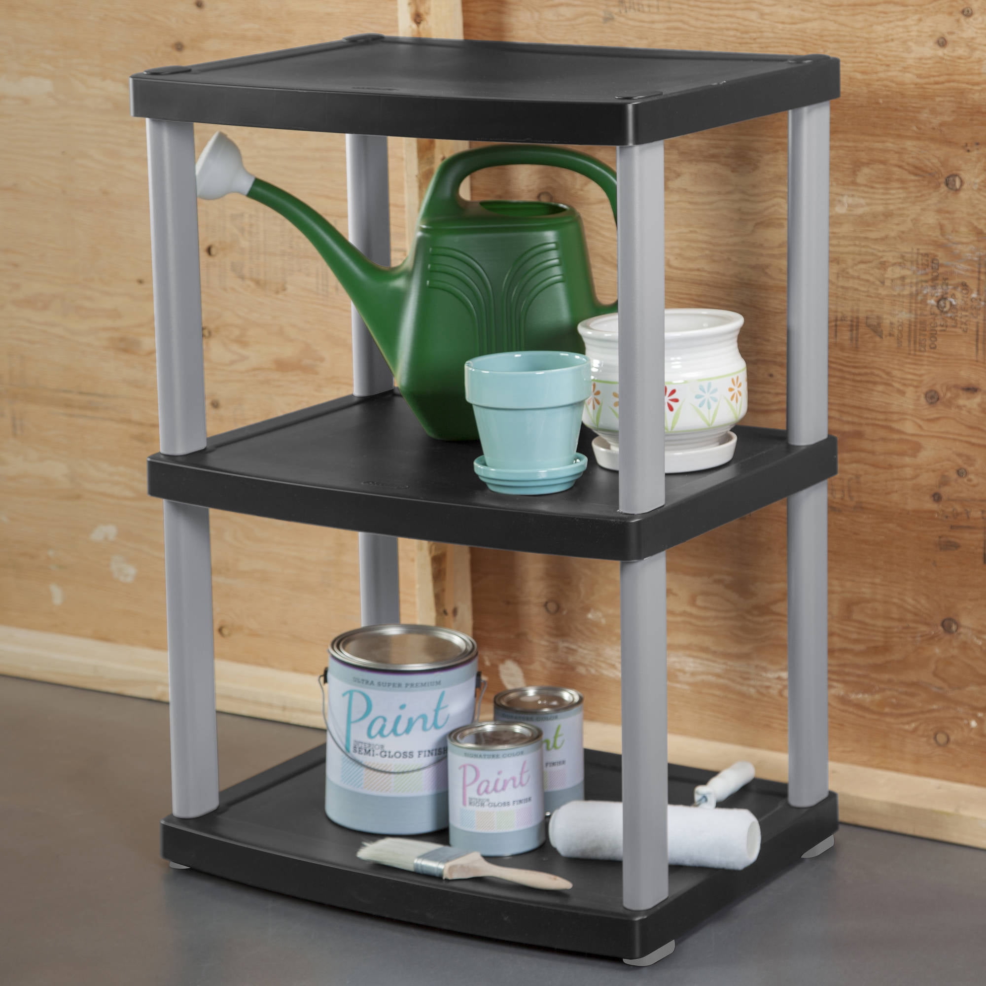 Sterilite 3 Shelf Unit Black Walmart