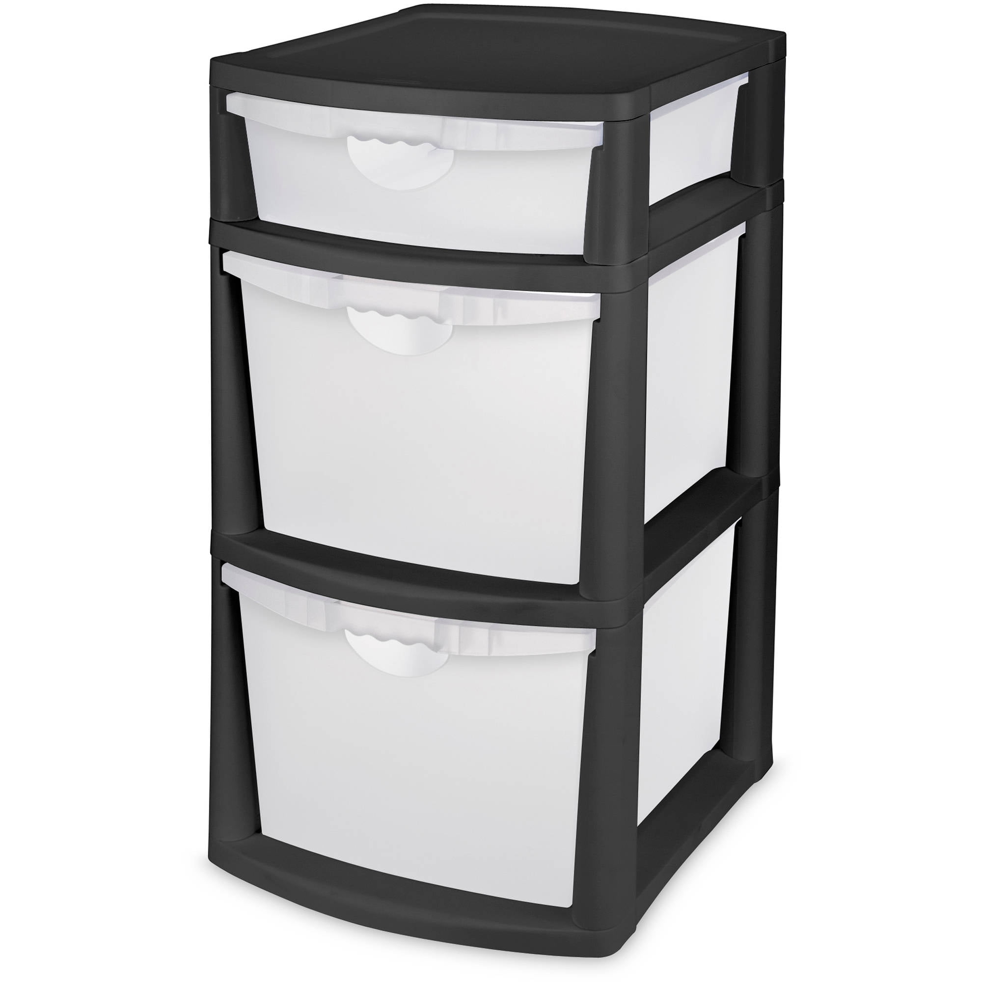 Sterilite Corporation 2-Pack 3-Drawers Brown Stackable Plastic