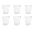 thumbnail image 1 of Sterilite 3 gal Plastic Oval Bathroom Trash Can, 6 Pack, Clear, 1 of 5