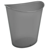 Sterilite 3 gal Plastic Oval Bathroom Trash Can, Gray Flannel Tint