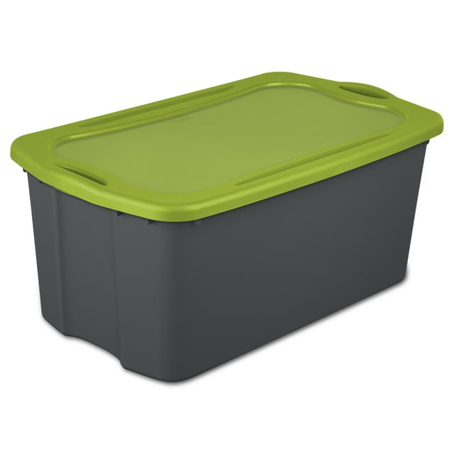 Sterilite 30 Gal./114 L EZ Carry, Flat Gray/ Spicy Lime