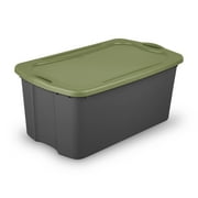 Sterilite EZ Carry 30 Gallon Extra-Large Storage Bin, Plastic Storage Container with Full-Grip Handles, Gray