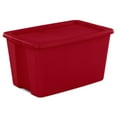 thumbnail image 1 of Sterilite 30 Gallon Plastic Christmas Tote Storage Container With Lid, Red, 1 of 6