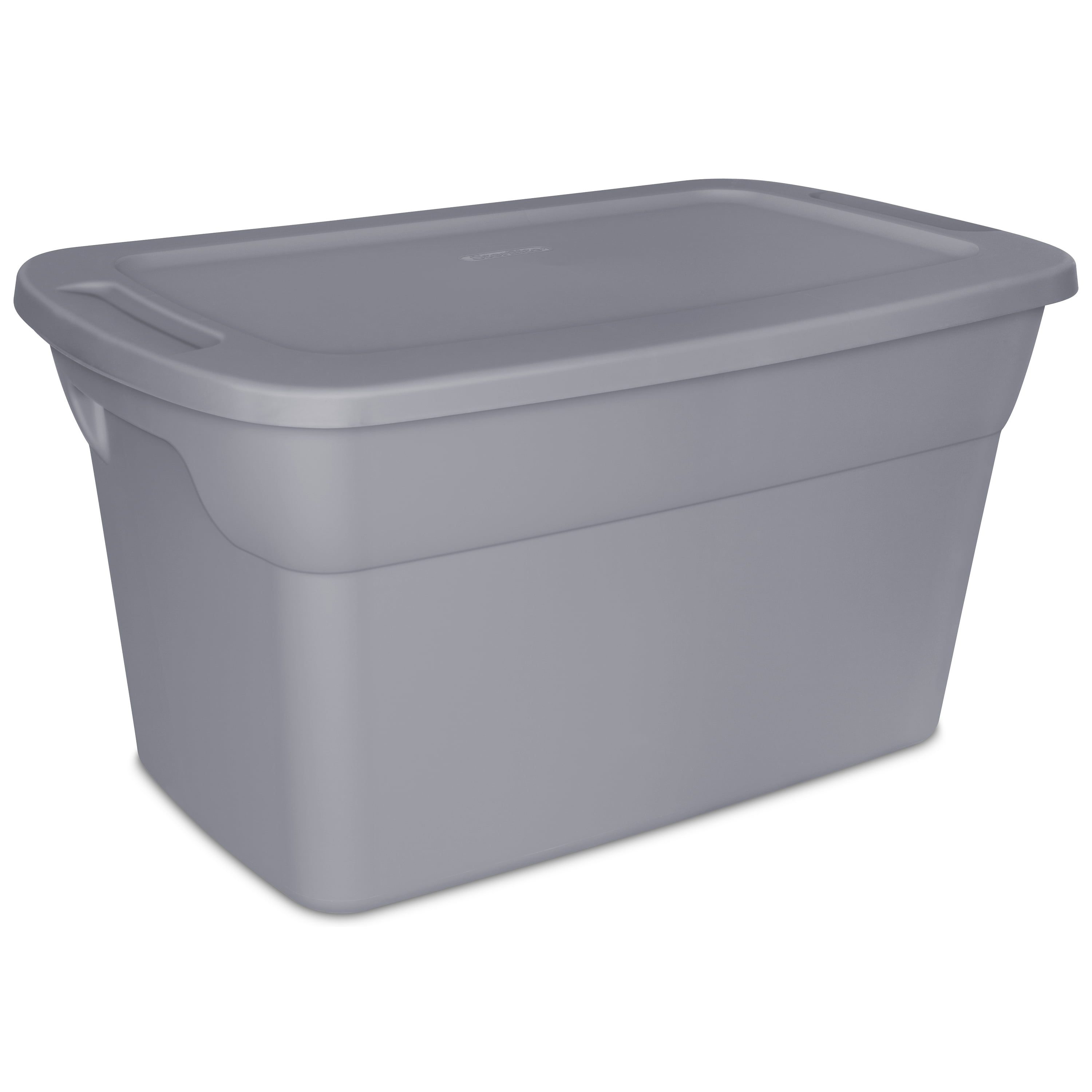 Sterilite 30 Gallon Plastic Storage Box, Recycled Gray