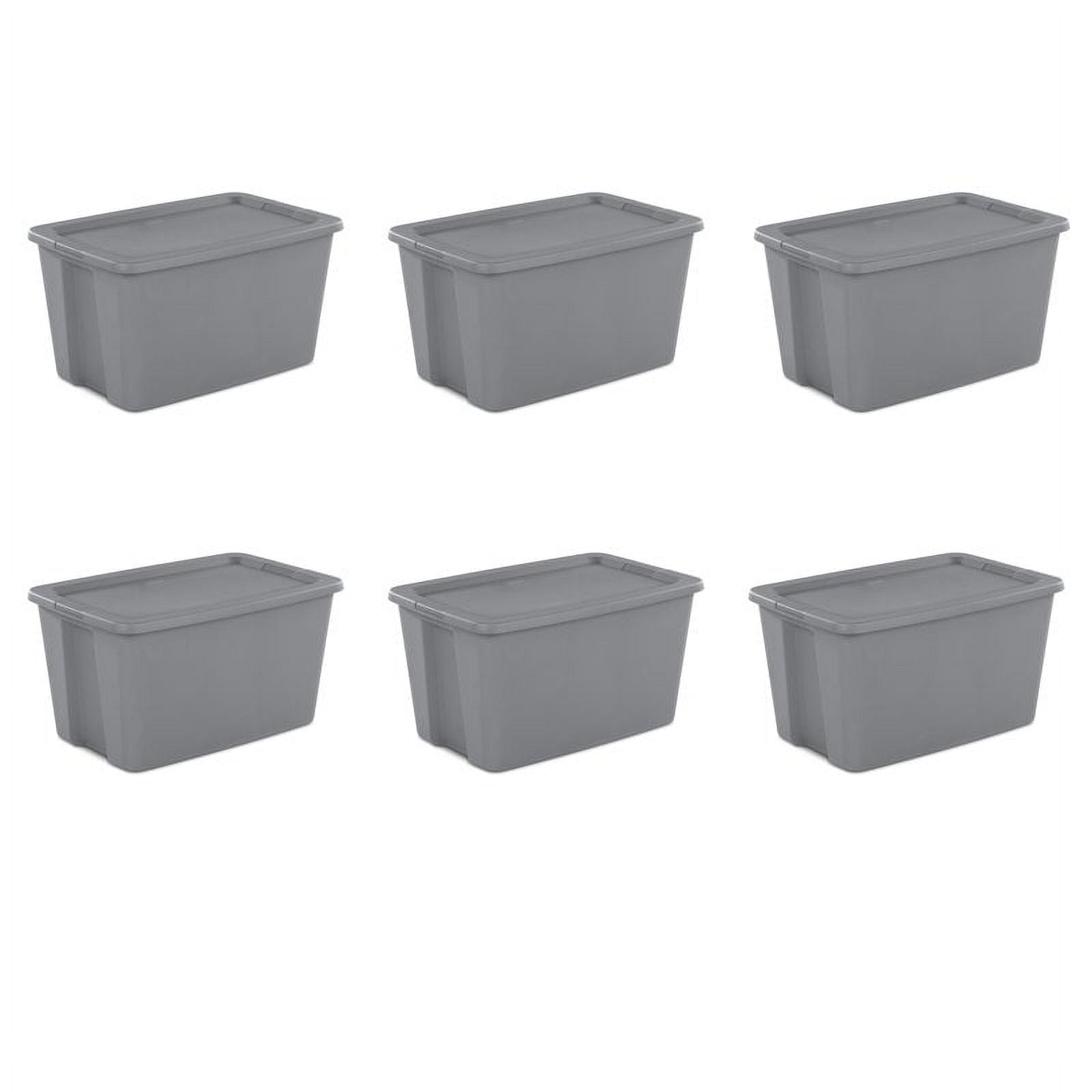 Style Selections 30-Gallon (120-Quart) Gray Tote with Standard Snap Lid