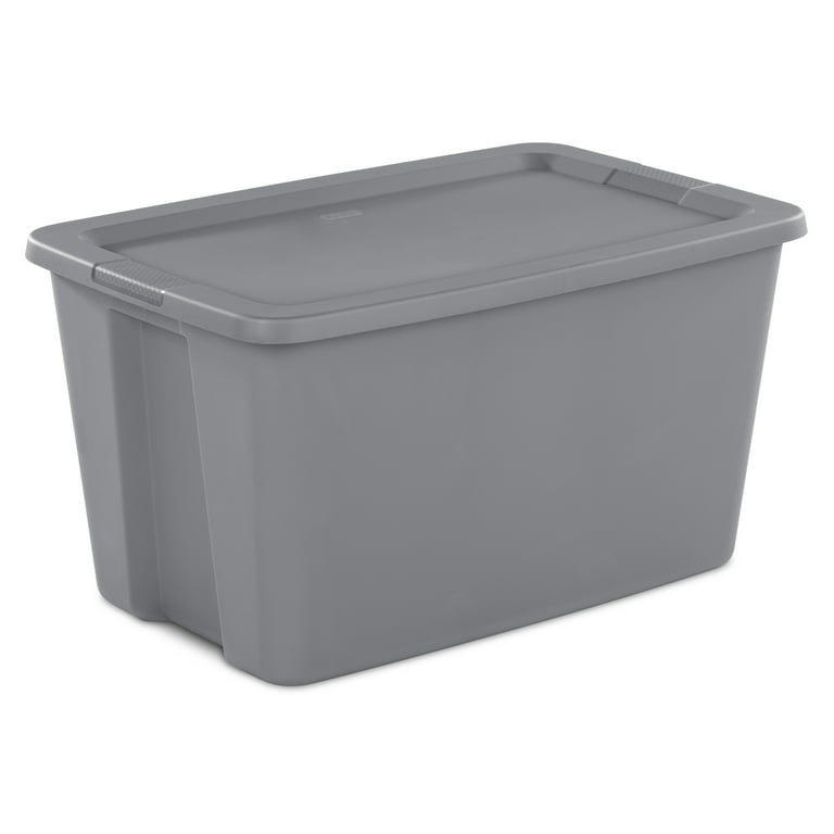 Wholesale Sterilite 18-gal Gray Tuff 1 Latch Tote Box FLAT GREY