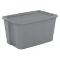 thumbnail image 1 of Sterilite Extra Large Storage Bin, 30 Gallon Plastic Storage Container with Snap-On Lid, Gray, 1 of 11