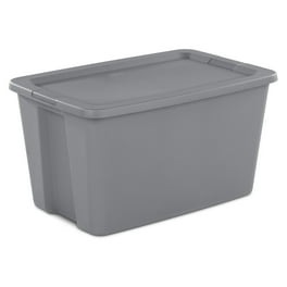 Sterilite 60 HingeLID Storage Box Plastic, Flat Gray