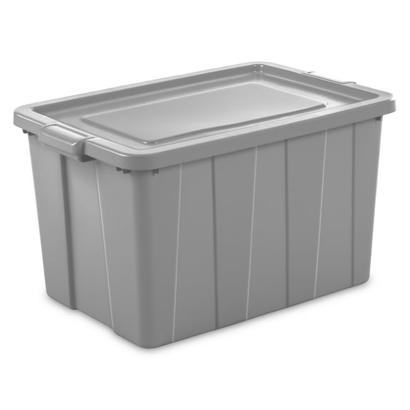 Sterilite 30 Gallon Tuff1 Tote Plastic, Cement