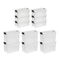 thumbnail image 1 of Sterilite 30 Qt 6-Pack & 18 Qt 6-Pack Plastic Stackable Storage Bin w/ Lid, 1 of 12