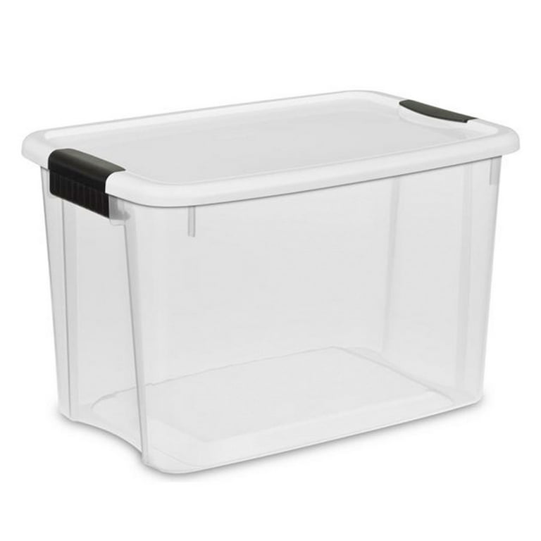 Sterilite 30 Quart Clear Plastic Storage Totes Containers with