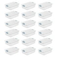 thumbnail image 1 of Sterilite 32 Quart Clear Stackable Latching Storage Box Containers, 18 Pack, 1 of 11