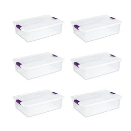 Black and White Design Small Plastic Storage Bins Set of 6 - by TCR