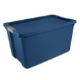 thumbnail image 1 of Sterilite Extra Large Storage Bin, 34 Gallon Plastic Storage Container with Latch Lid, Blue, 1 of 9