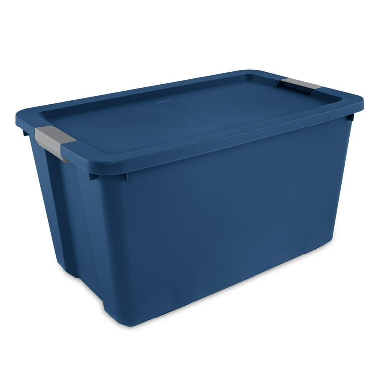 Sterilite 34 Gallon Latch Tote Plastic Adult True Blue Walmart
