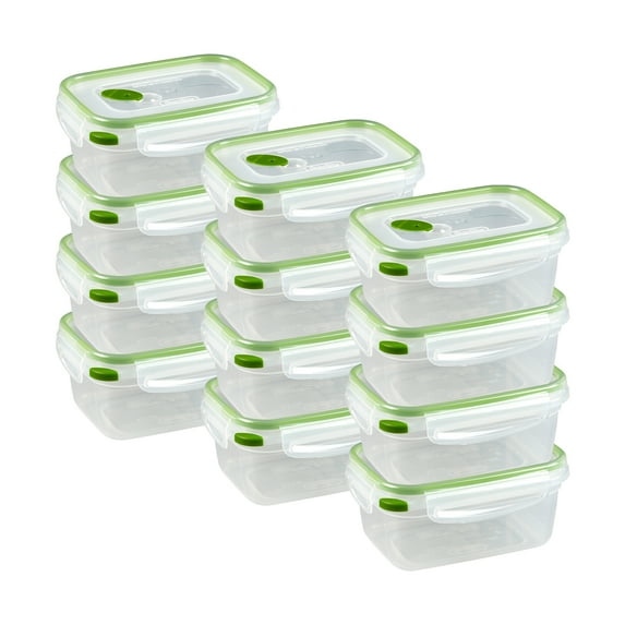 Sterilite 4.5 Cup UltraSeal Food Storage Container, Green (12 Pack)