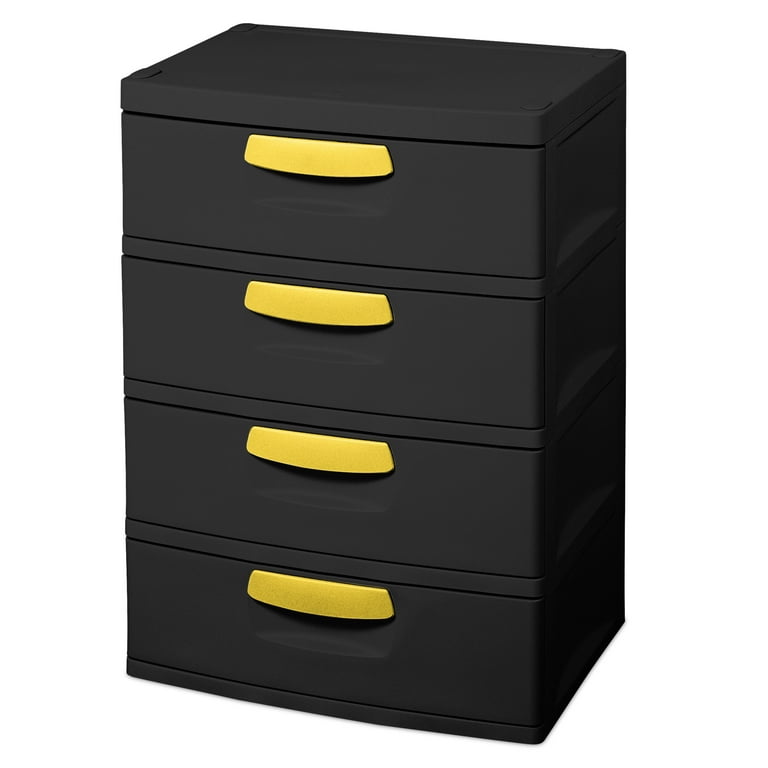 Sterilite 4 Drawer Unit Black Walmart
