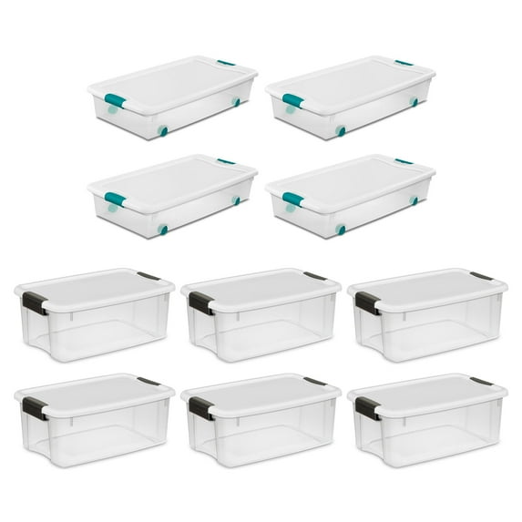 Sterilite 4 Sets 56-Qt Wheeled Storage Bin & 6 Sets 18-Qt Storage Container