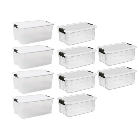 Sterilite 4 Sets of 116-Quart & 6 Sets of 18-Quart Latch Lid Tote