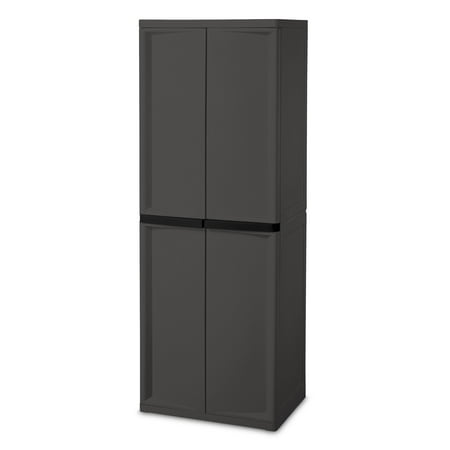Sterilite 4 Shelf Cabinet- Flat Gray
