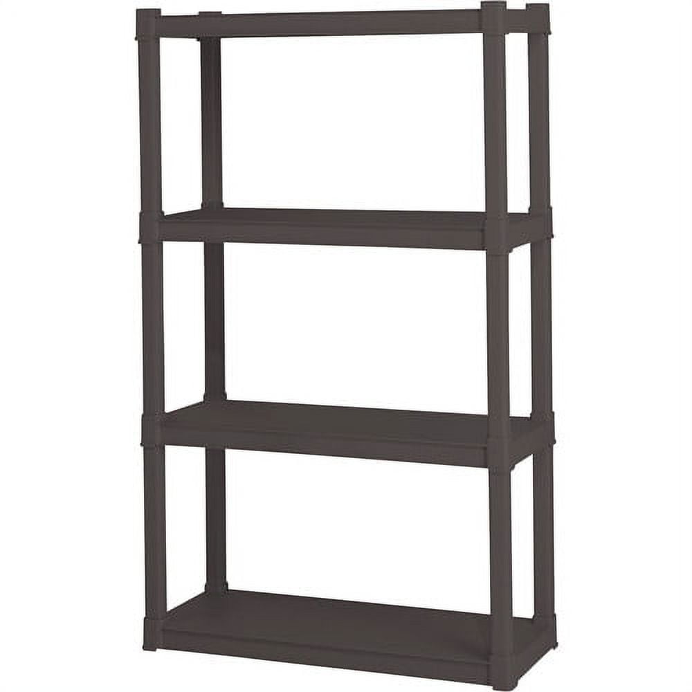 Sterilite 4Shelf Shelving Unit, Gray Silk