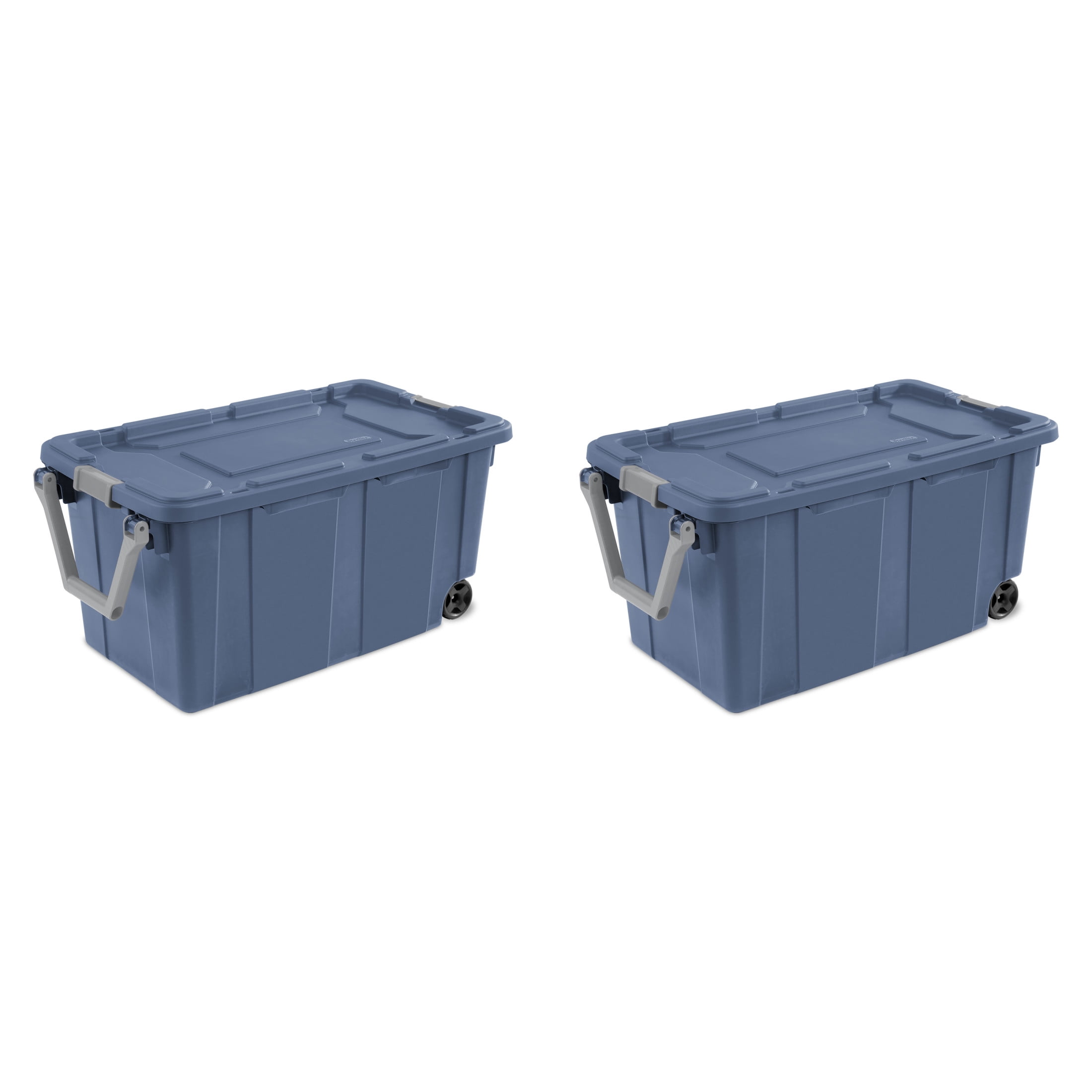 40 Gallon Storage Tote With Wheels And Handle Industrial Tote Tote