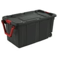 thumbnail image 1 of Sterilite 40 Gallon Wheeled Plastic Storage Tote, Black, 1 of 5