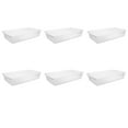 thumbnail image 1 of Sterilite Storage Bin, 41 Quart Clear Plastic Underbed Storage Container with Snap-On Lid, White, 6 Pack, 1 of 9