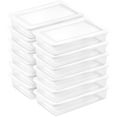 thumbnail image 1 of Sterilite 41 Qt Storage Box, Stackable Plastic Container, Home Organizer, White, 12 Pack, 1 of 5