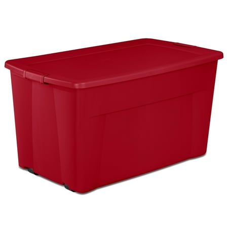 Sterilite, 45 Gal./170 L Wheeled Latch Tote, Infra Red