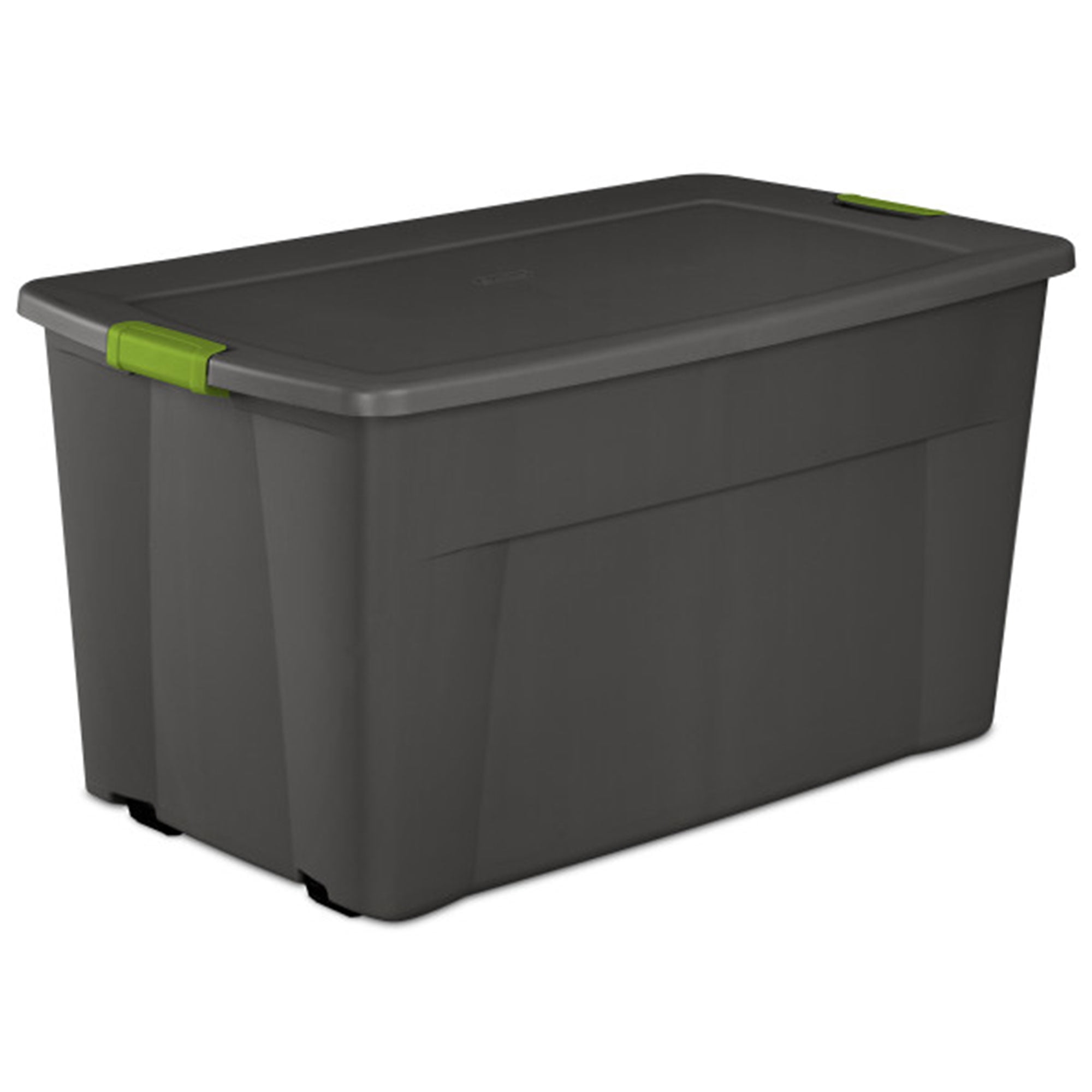 Sterilite 45 Gallon Stackable Storage Tote with Lid Wheels 12 Pack Grey Walmart