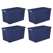 CRAFTSMAN Large 30-Gallons (120-Quart) Black Heavy Duty Tote with Latching  Lid in the Plastic Storage Containers department at