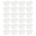 thumbnail image 1 of Sterilite 48 Qt Hinged Lid Storage Box Plastic Stackable Bin with Lid, 24 Pack, 1 of 8