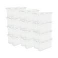 thumbnail image 1 of Sterilite 48 Quart Hinged Lid Storage Box Plastic Stackable Bin, 12 Pack, 1 of 8