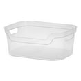 thumbnail image 1 of Sterilite 5.25 x 9.5 x 13 In Storage Bin w/ Carry Handles, Clear (16 Pack), 1 of 8