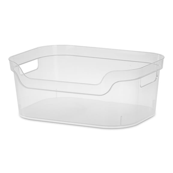 Sterilite 5.25 x 9.5 x 13 In Storage Bin w/ Carry Handles, Clear (24 Pack)