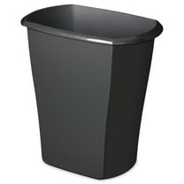Sterilite 5.5 Gal. Rectangular Wastebasket Plastic, Office, Black