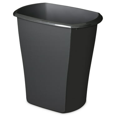 Sterilite 5.5 Gal. Rectangular Wastebasket Plastic, Office, Black
