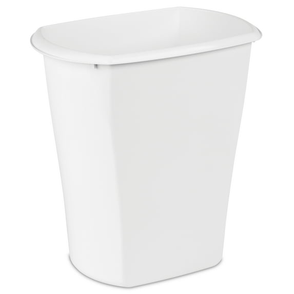 Sterilite 5.5 gal Plastic Rectangular Office Trash Can, White